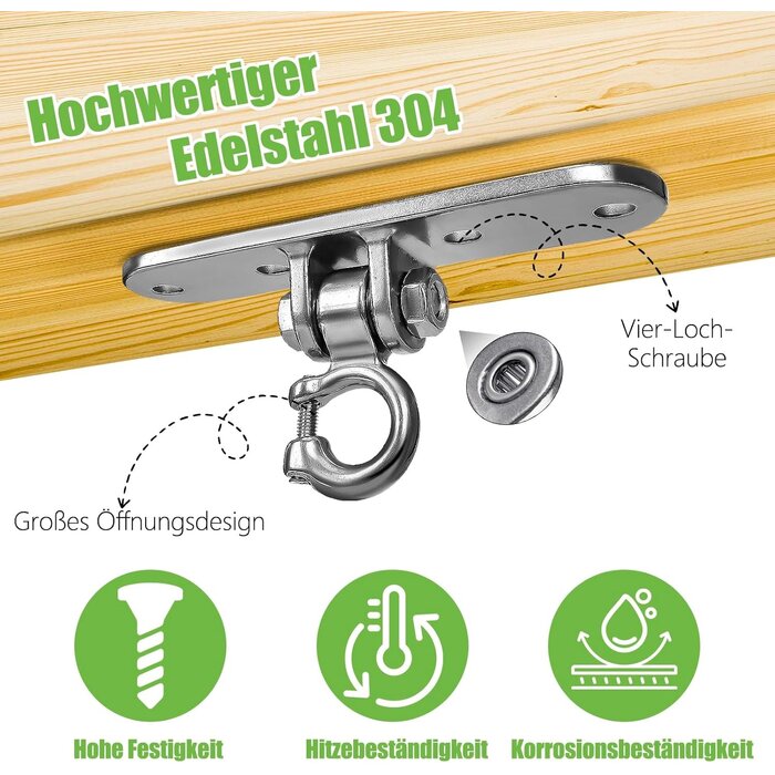 Robuster Deckenhaken für Schaukeln & Hängematten, 360 kg, 31% Rabatt