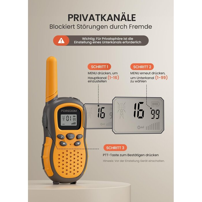 Wiederaufladbare Kinder Walkie-Talkies 3er-Set - 31% Rabatt