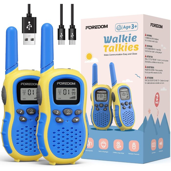 Wiederaufladbare Kinder Walkie-Talkies 3er-Set - 31% Rabatt