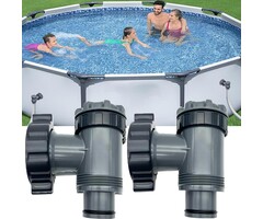 Absperrventil für Pool-Filterpumpe 60x60x10 cm Grau - 40% Rabatt