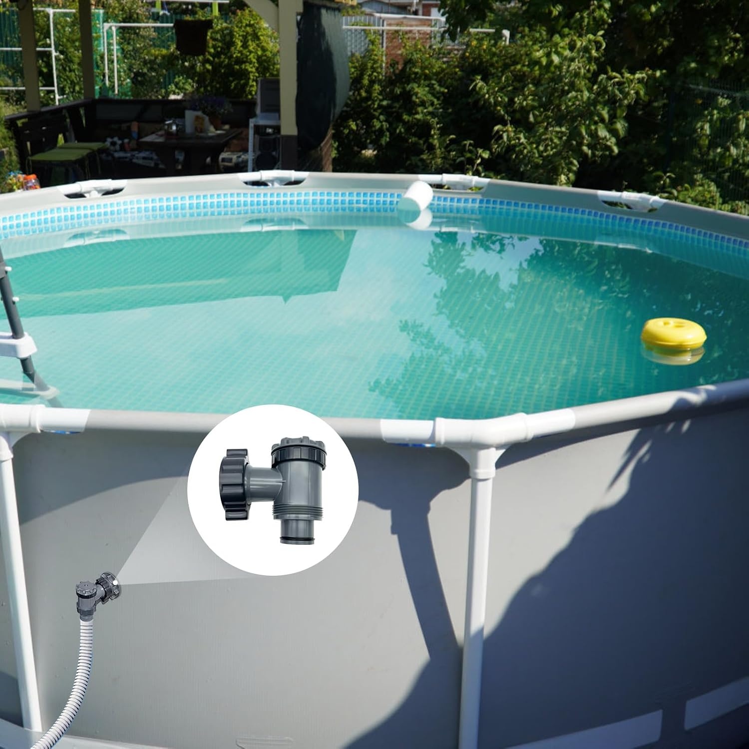 Absperrventil Pool-Filterpumpe 60x60x10 cm Grau - 30% Rabatt
