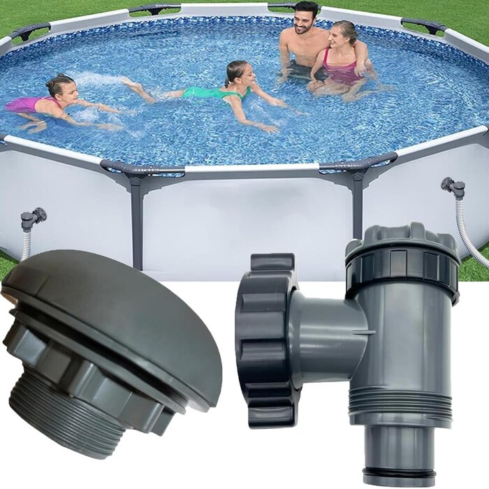 Absperrventil Pool-Filterpumpe 60x60x10 cm Grau - 30% Rabatt