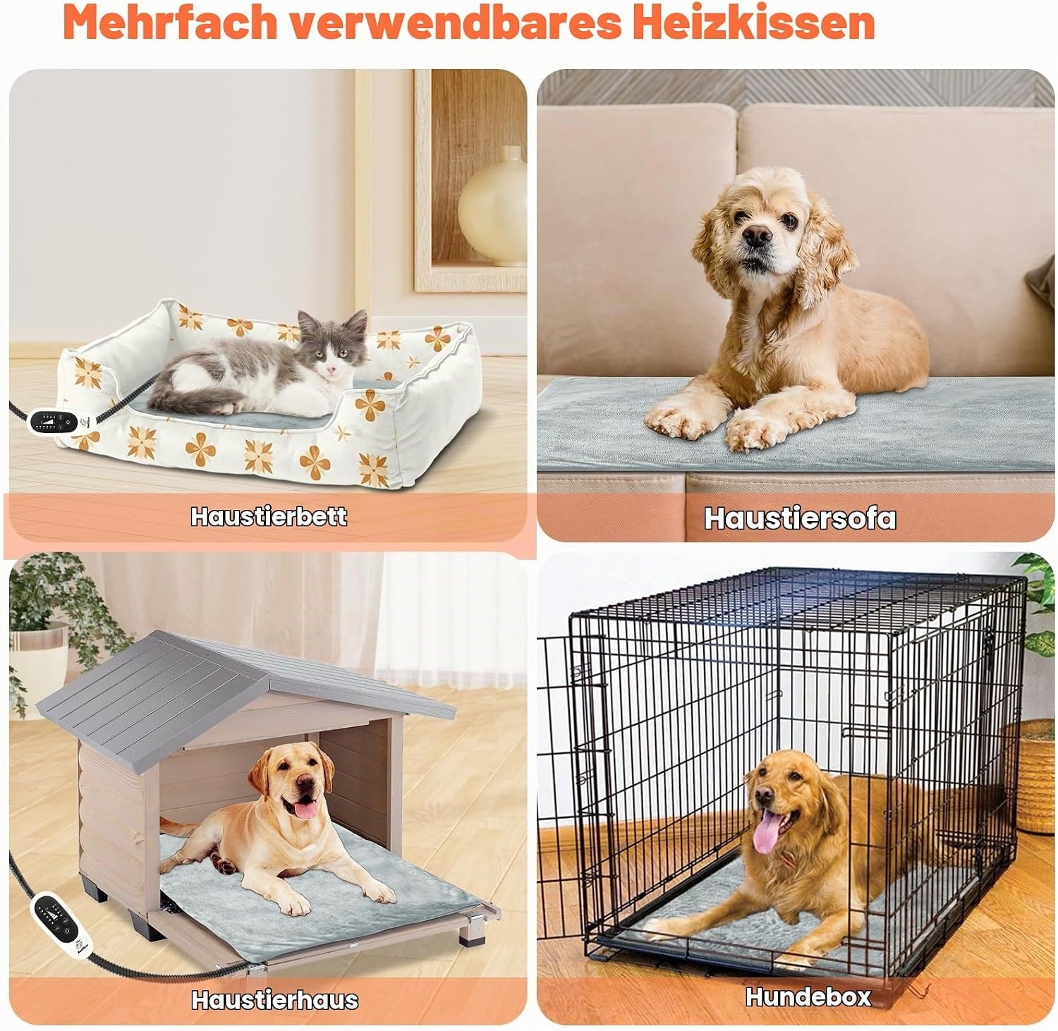 Elektrische Wärmematte 90x60cm für Haustiere - 33% Rabatt