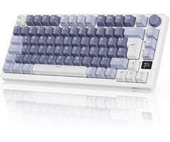 Mechanische Gaming-Tastatur 75% Layout OLED Wireless Lavendel - 46% Rabatt
