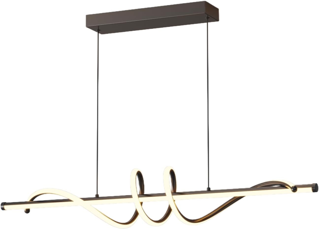Moderne LED-Pendelleuchte 120cm, Dimmbar, Schwarz - 34% Rabatt
