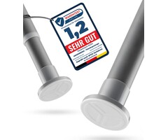 Teleskop-Duschvorhangstange 210-260 cm, grau, ohne Bohren - 42% Rabatt