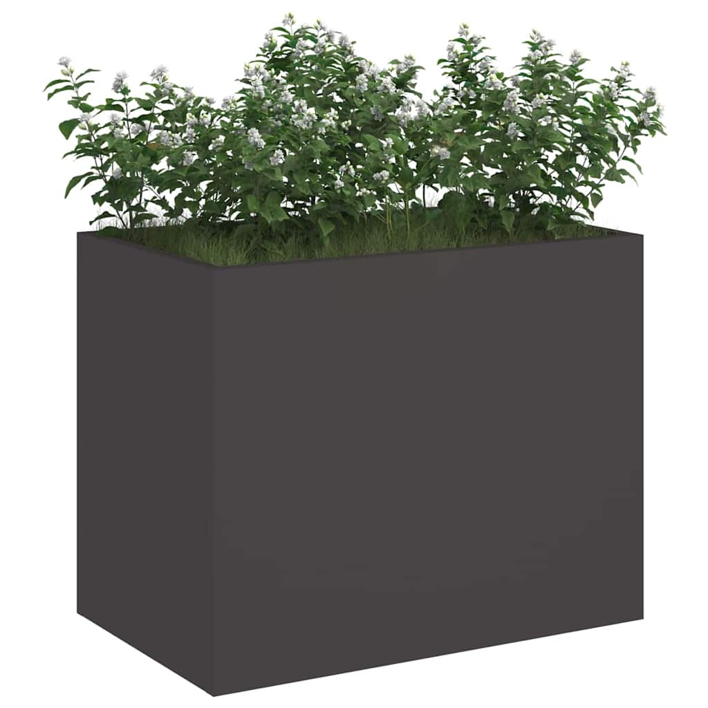 Garten-Pflanzkübel Schwarz 50x32x40cm - Kaltgewalzter Stahl - 28% Rabatt