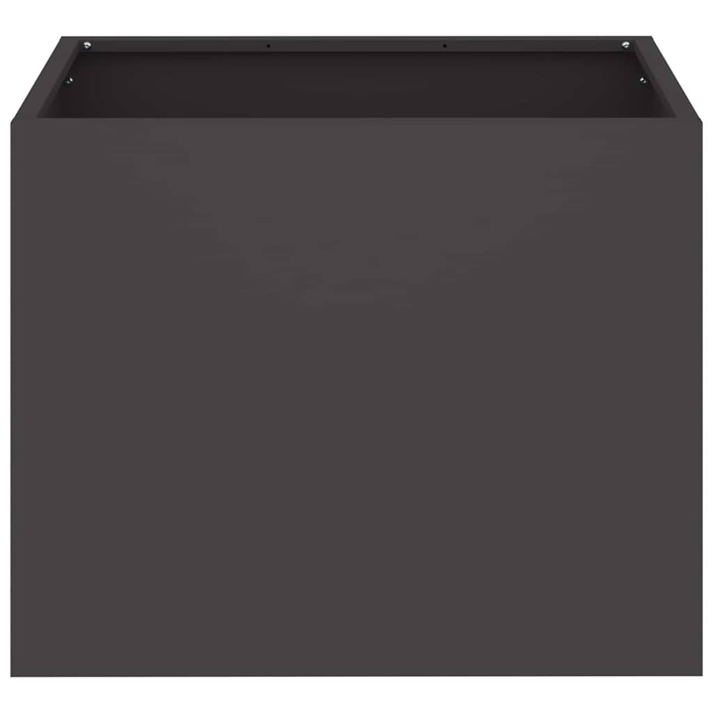 Garten-Pflanzkübel Schwarz 50x32x40cm - Kaltgewalzter Stahl - 28% Rabatt
