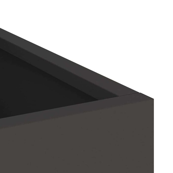Garten-Pflanzkübel Schwarz 50x32x40cm - Kaltgewalzter Stahl - 28% Rabatt