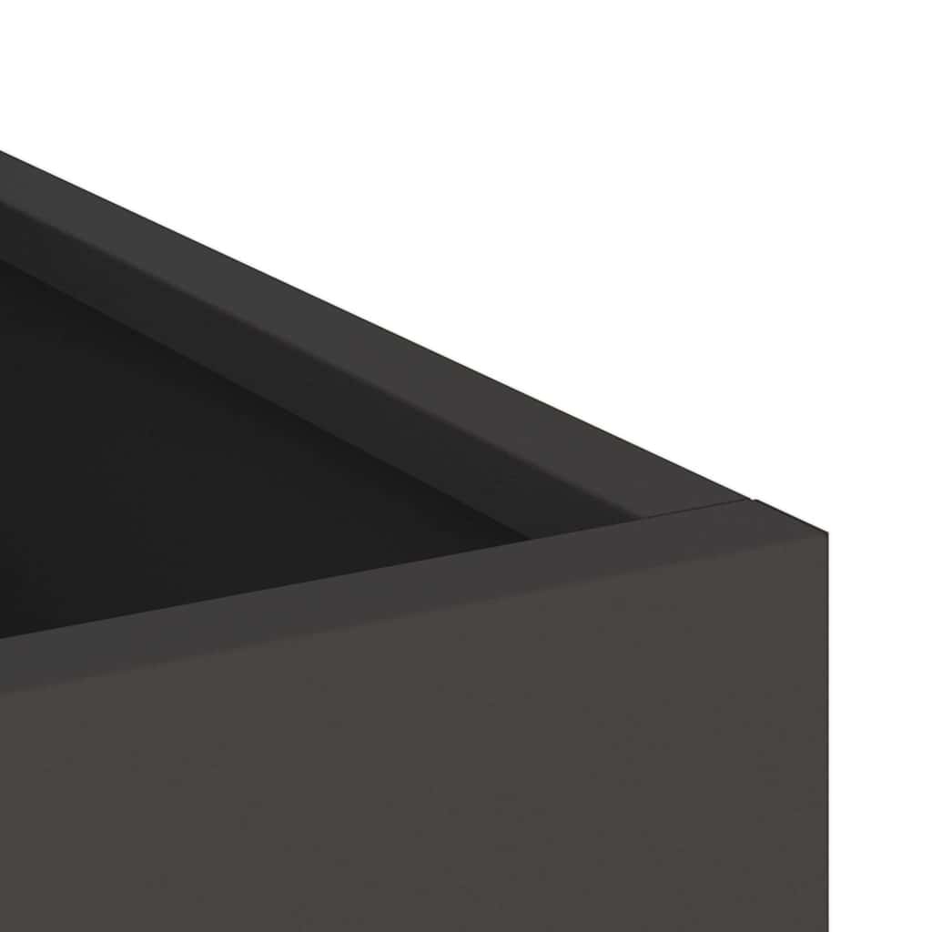 Garten-Pflanzkübel Schwarz 50x32x40cm - Kaltgewalzter Stahl - 28% Rabatt