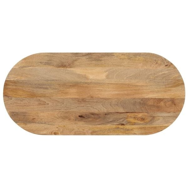 Ovale Tischplatte aus massivem Mangoholz 110x50cm - 34% Rabatt
