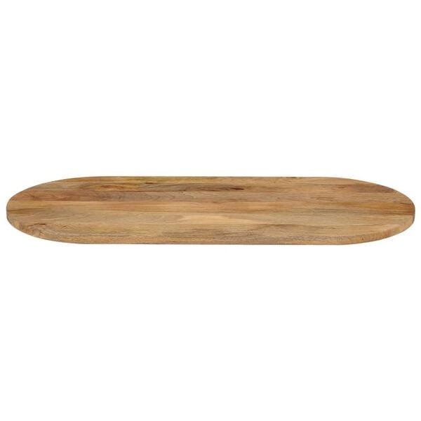 Ovale Tischplatte aus massivem Mangoholz 110x50cm - 34% Rabatt
