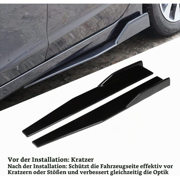 Universelle Seitenschweller 74,5 cm, Schwarz - 32% Rabatt