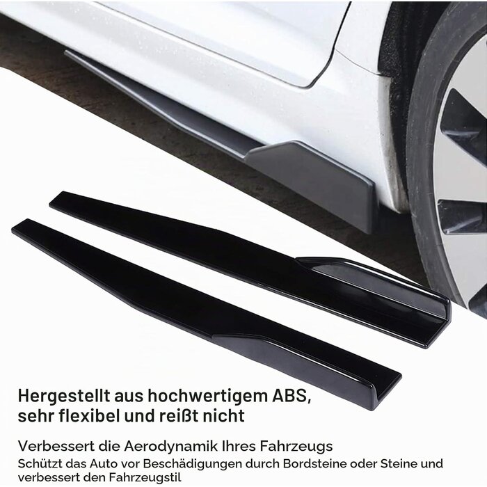 Universelle Seitenschweller 74,5 cm, Schwarz - 32% Rabatt