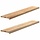 2er Set Fensterbänke Eiche massiv 140x30x2 cm - 34% Rabatt