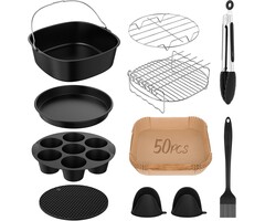 11-tlg. Heißluftfritteusen Zubehör Set 22x22cm - 40% Rabatt
