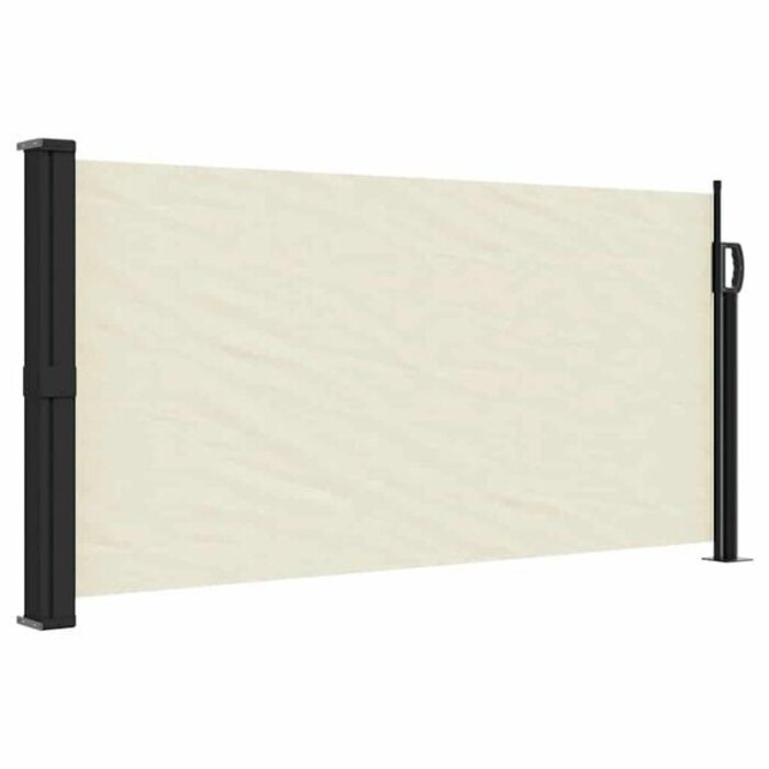 Ausziehbare Seitenmarkise 100x500 cm, Cremefarben - 34% Rabatt