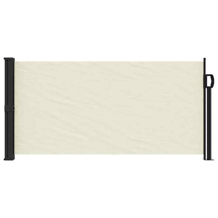 Ausziehbare Seitenmarkise 100x500 cm, Cremefarben - 34% Rabatt