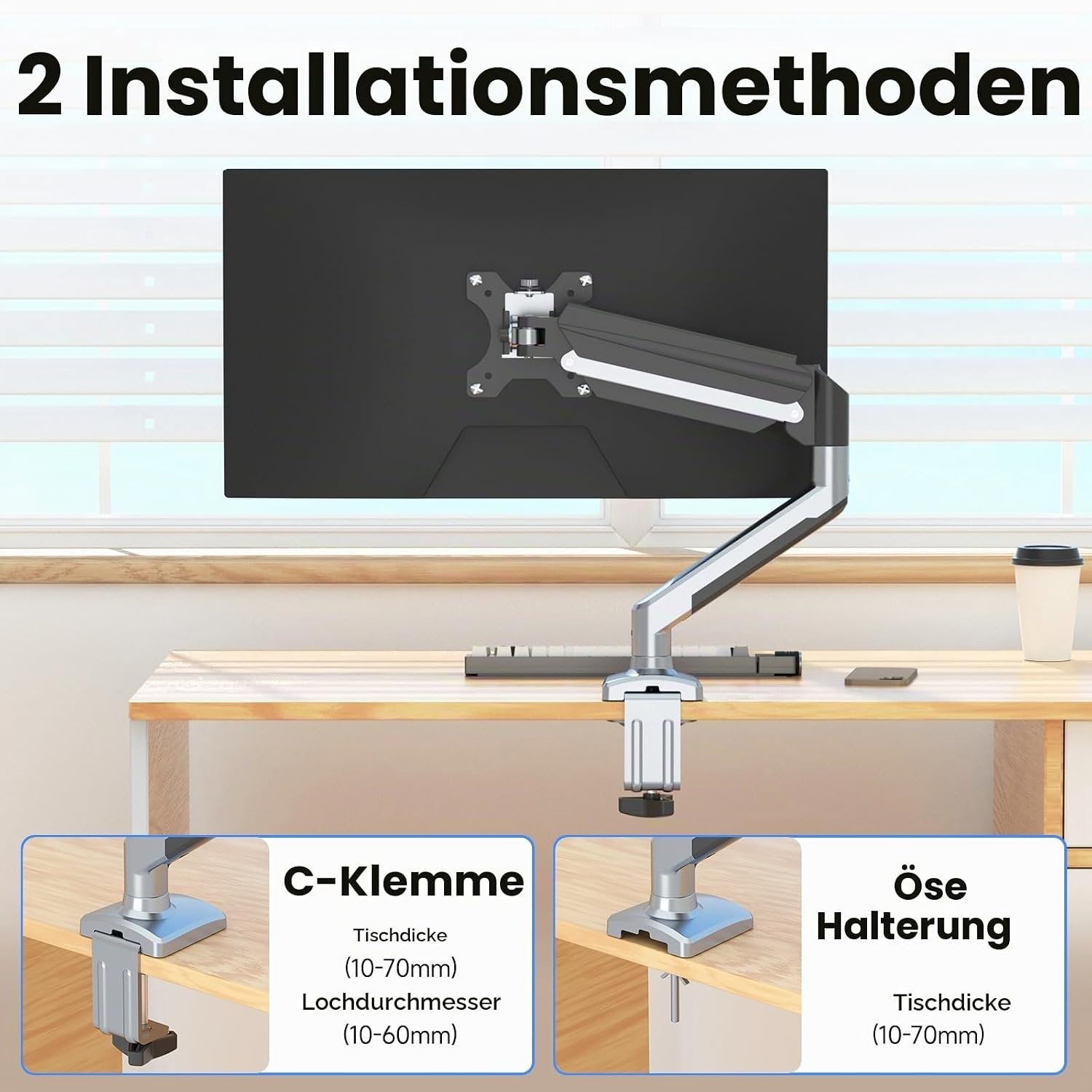 Ergonomischer Monitorarm für 13-32 Zoll - 30% Rabatt