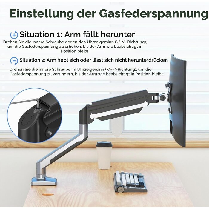 Ergonomischer Monitorarm für 13-32 Zoll - 30% Rabatt