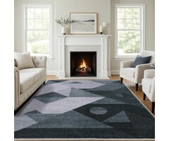 Design Teppich Abstrakt Grau 140x200 cm - 40% Rabatt - Unbenutzt
