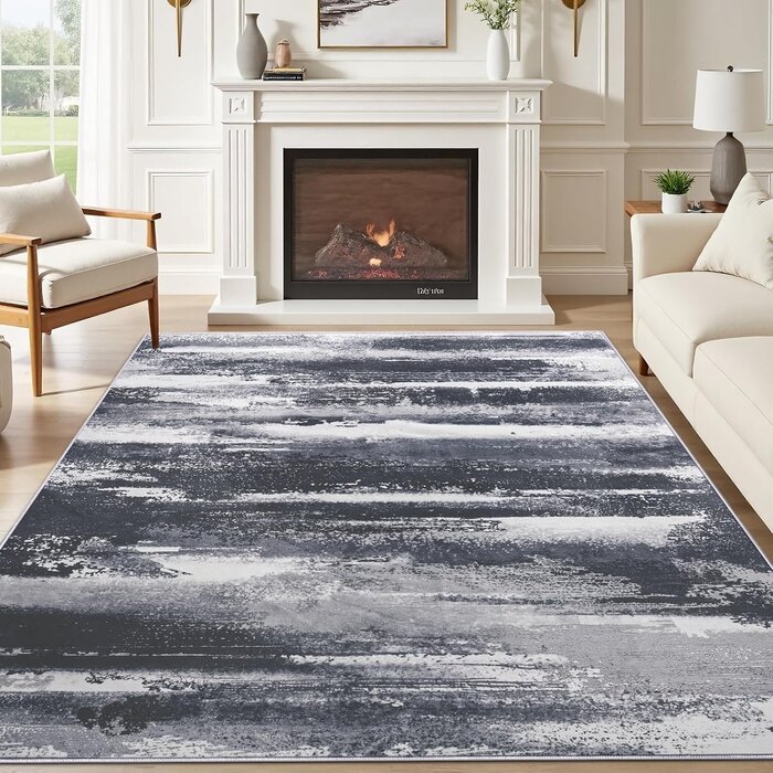 Moderner Teppich 140x200 cm Taupe geometrisch - 29% Rabatt
