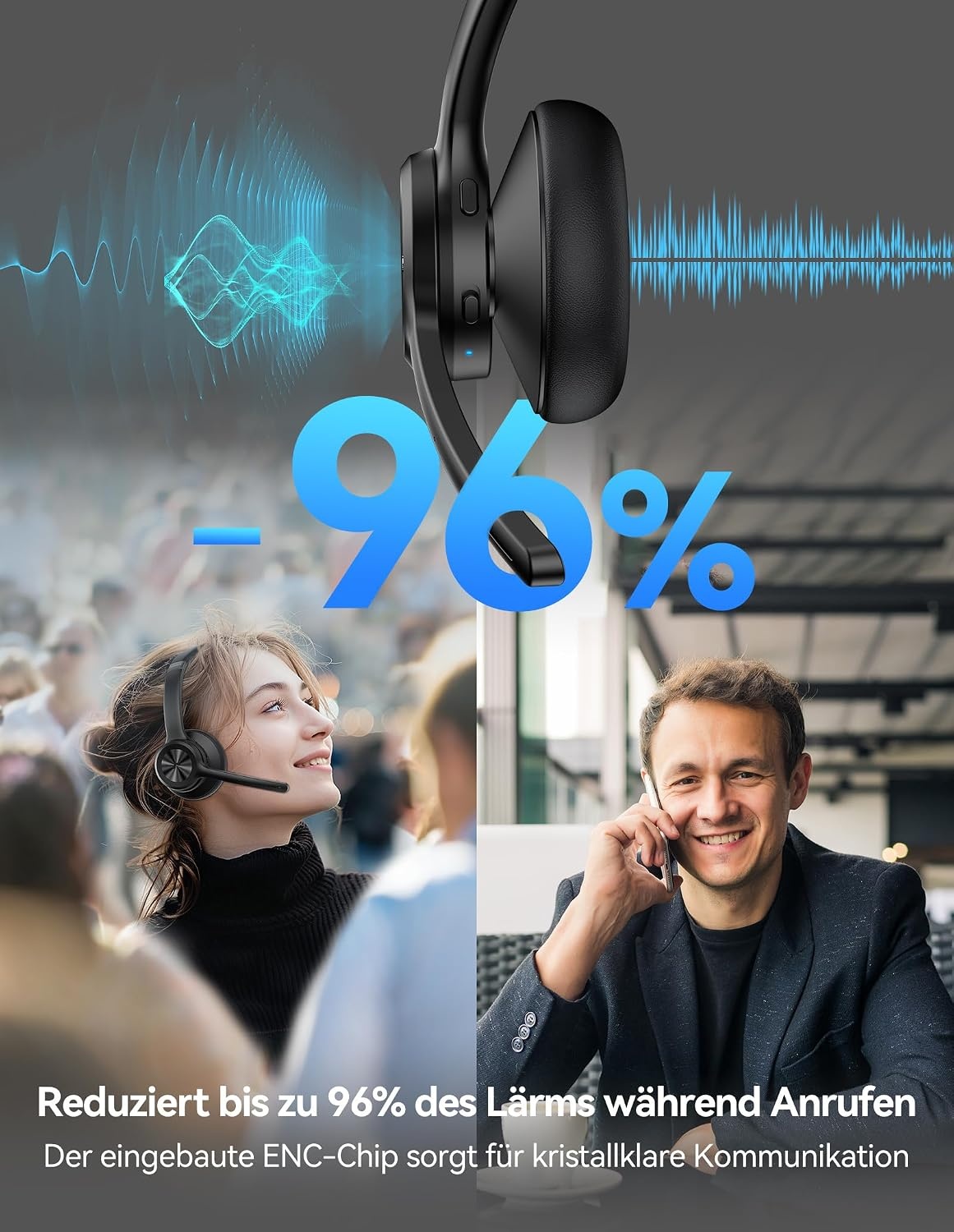 Drahtloses Bluetooth 5.2 On-Ear Headset - 27% Rabatt