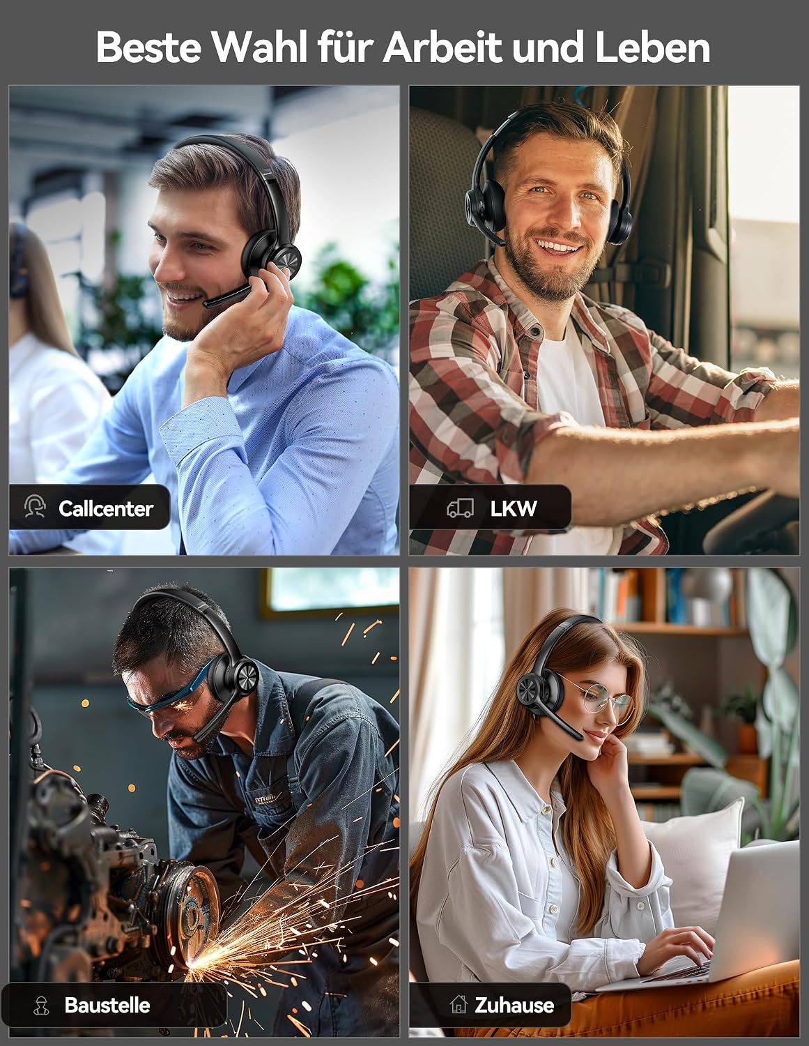 Drahtloses Bluetooth 5.2 On-Ear Headset - 27% Rabatt
