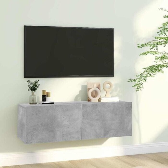 TV-Lowboard 100x30x30 cm Betongrau - 33% Rabatt