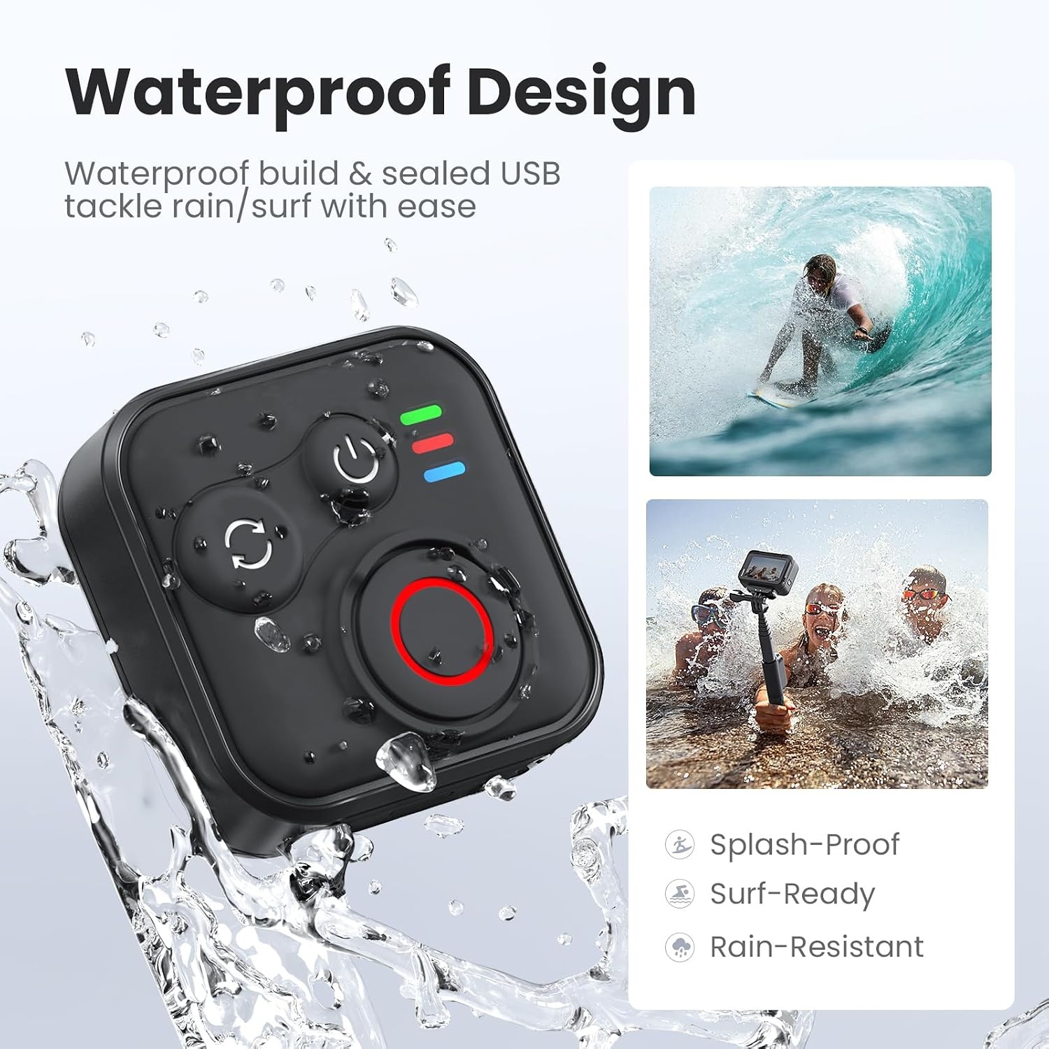 Bluetooth-Fernbedienung für Actionkameras - 30% Rabatt - Schwarz