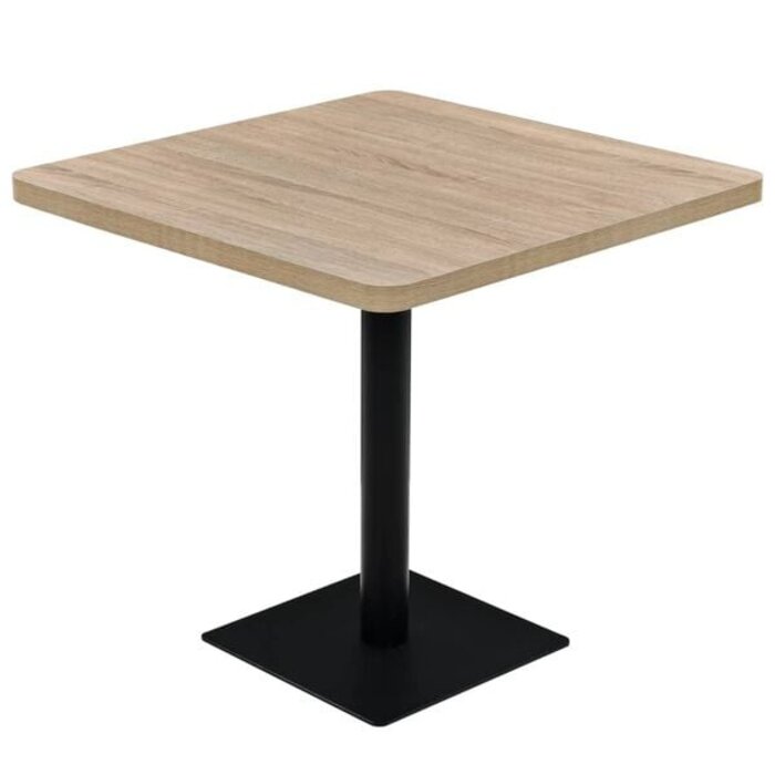 Bistrotisch 80x80cm Eichenoptik MDF Stahl - 35% Rabatt