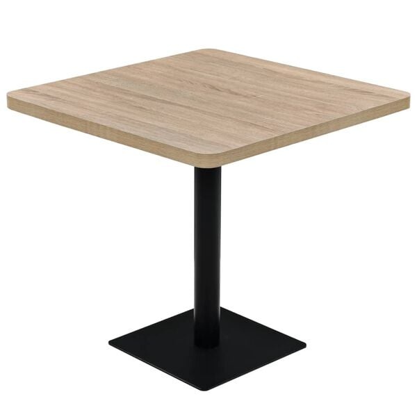 Bistrotisch 80x80cm Eichenoptik MDF Stahl - 35% Rabatt