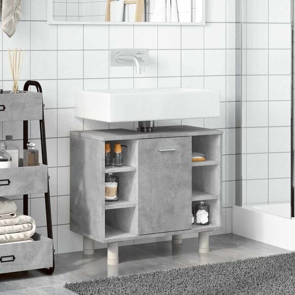 Waschtischunterschrank Betongrau 60x32x53,5 cm - 34% Rabatt