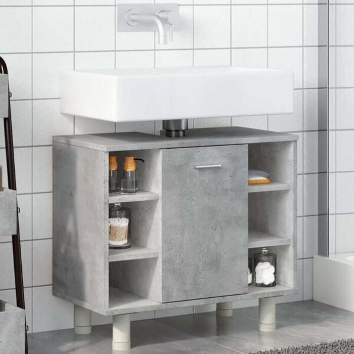 Waschtischunterschrank Betongrau 60x32x53,5 cm - 34% Rabatt