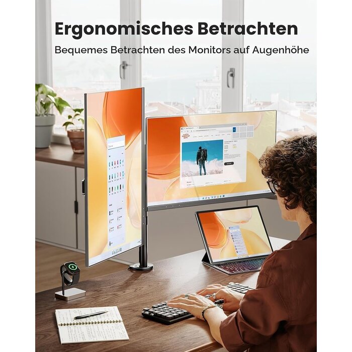 Monitorhalterung für 2 Bildschirme 13-32 Zoll - 32% Rabatt