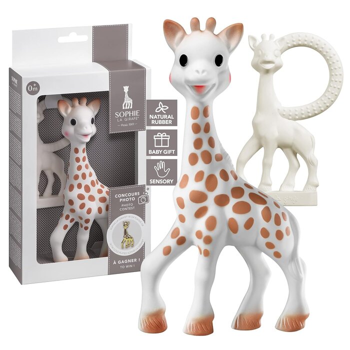 Baby-Geschenkset mit Vanille-Beißring beige - 29% Rabatt