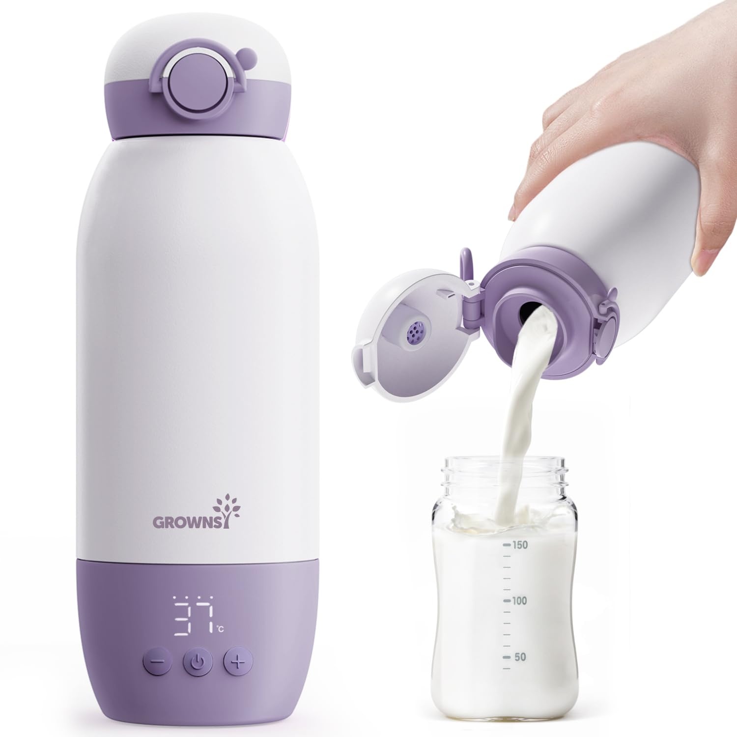 Tragbarer Flaschenwärmer, 10.000 mAh, 600 ml - Altrosa - 32% Rabatt