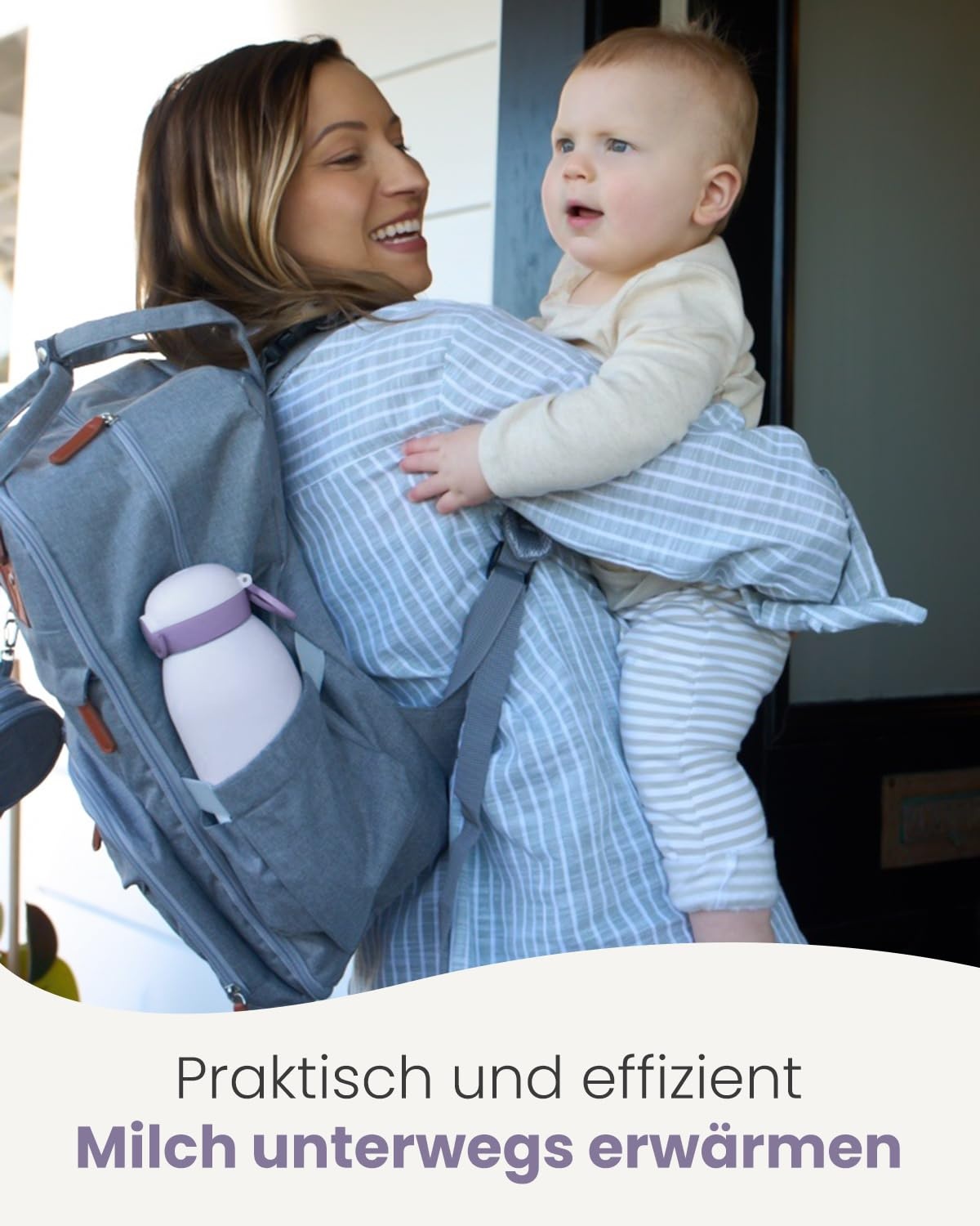 Tragbarer Flaschenwärmer, 10.000 mAh, 600 ml - Altrosa - 32% Rabatt