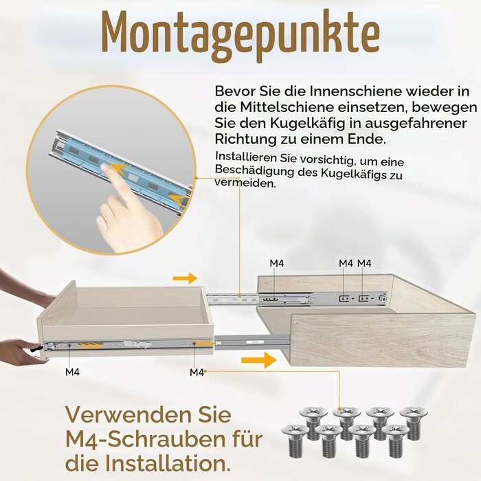Schwerlast-Schubladenauszug 750 mm mit Verriegelung - 33% Rabatt