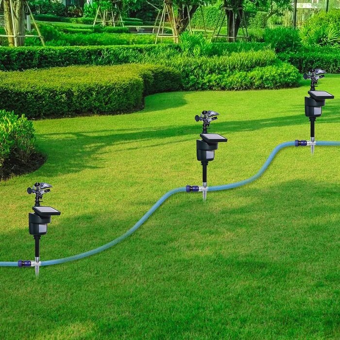 Solar-Wassersprinkler Tiervertreiber Dunkelgrün - 33% Rabatt