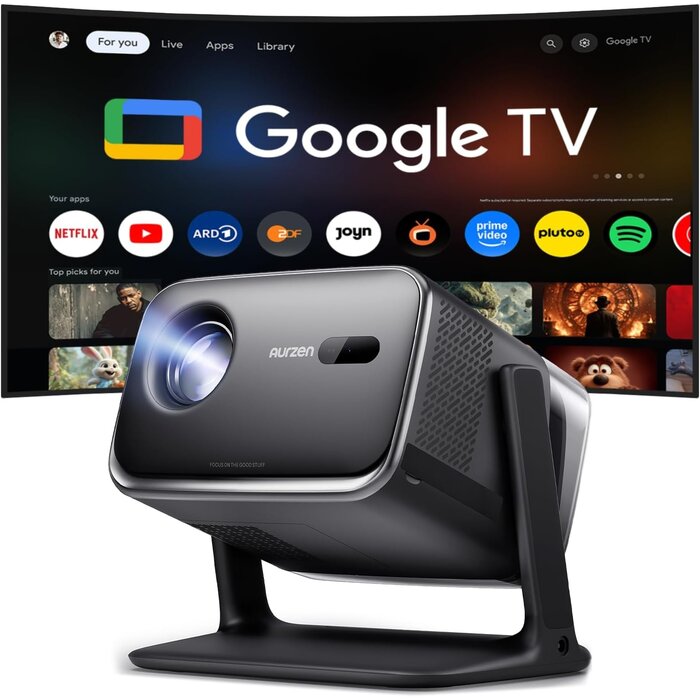 Smart Beamer Google TV 4K-Unterstützung 500 ANSI-Lumen - 35% Rabatt