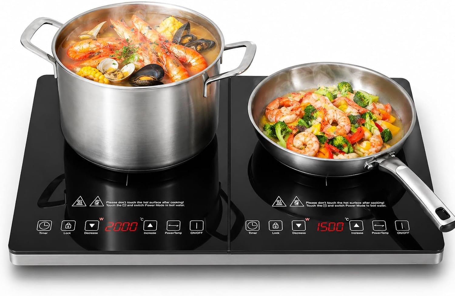 Doppel-Induktionskochfeld 3500W, Touch-Bedienung - 30% Rabatt