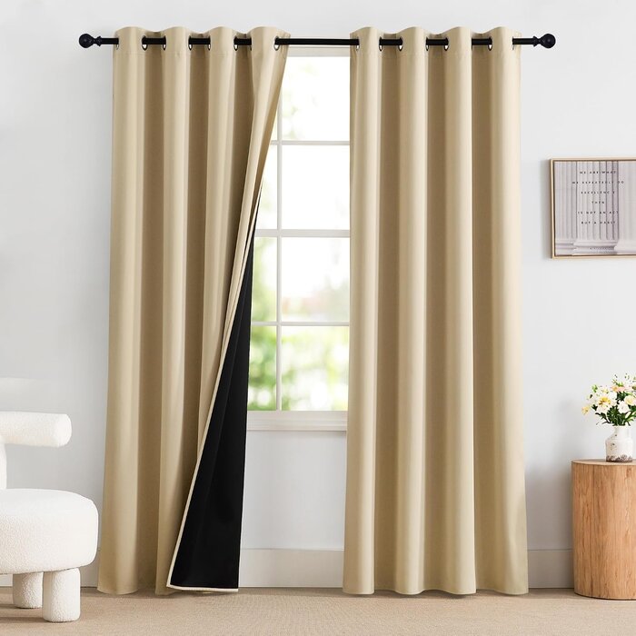 Verdunkelungsvorhang 140x220 cm 2er-Set Biscotti Beige - 28% Rabatt