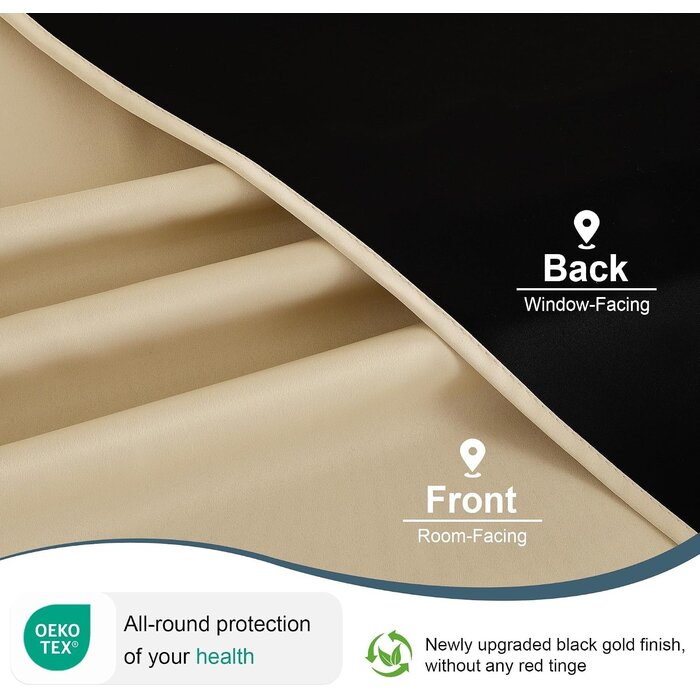 Verdunkelungsvorhang 140x220 cm 2er-Set Biscotti Beige - 28% Rabatt