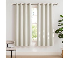2er-Set Verdunkelungsvorhänge 140x160 cm Hellbeige - 43% Rabatt