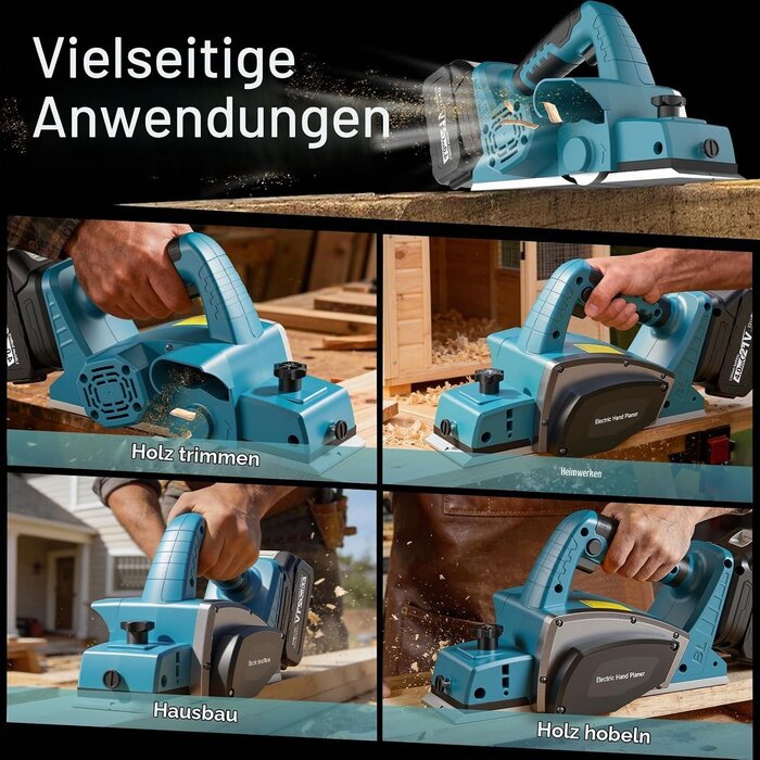 Akku-Handhobel 18V, 82mm Hobelbreite, 33% Rabatt - Profi-Qualität