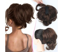 Pferdeschwanz Extension 30 cm Remy Echthaar Braun - 44% Rabatt