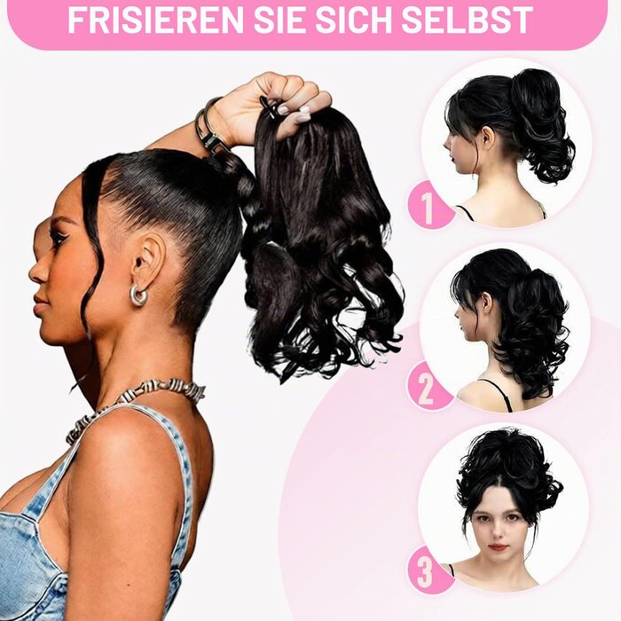 Pferdeschwanz Extension 30 cm Remy Echthaar Braun - 33% Rabatt
