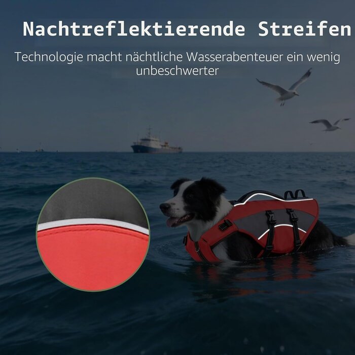 Hundeschwimmweste für kleine Hunde, Rot, Größe S - 32% Rabatt