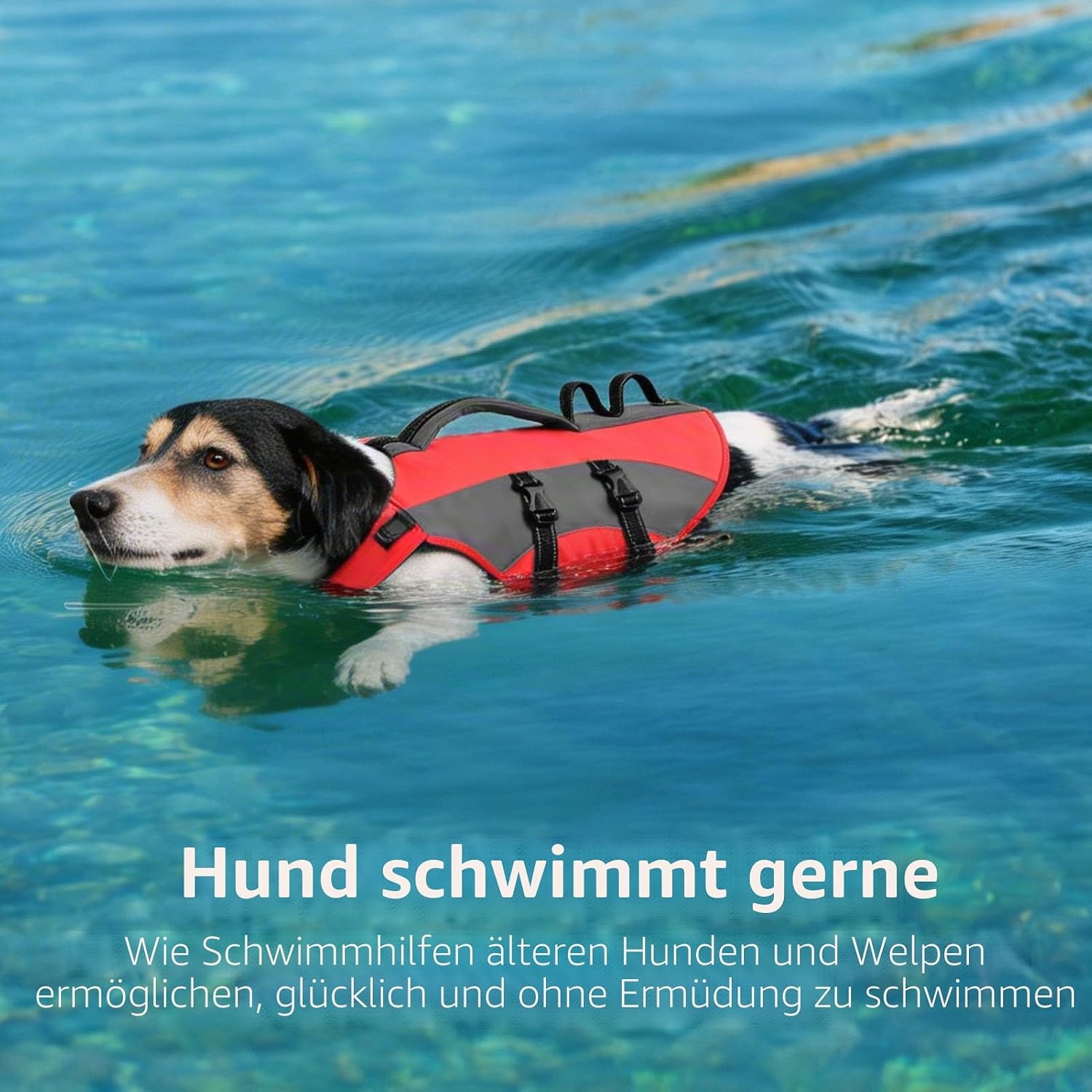 Hundeschwimmweste für kleine Hunde, Rot, Größe S - 32% Rabatt